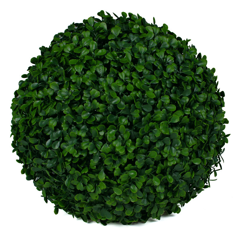 11" Green Artificial Boxwood Topiary Ball Centerpiece