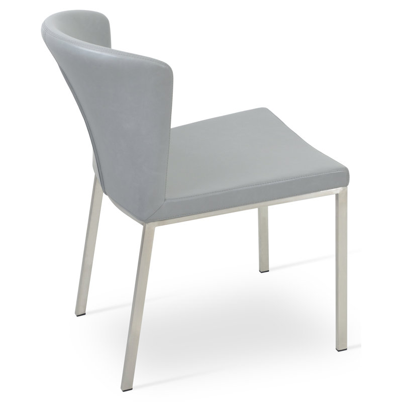 Capri Metal Dining Chair, Light Gray