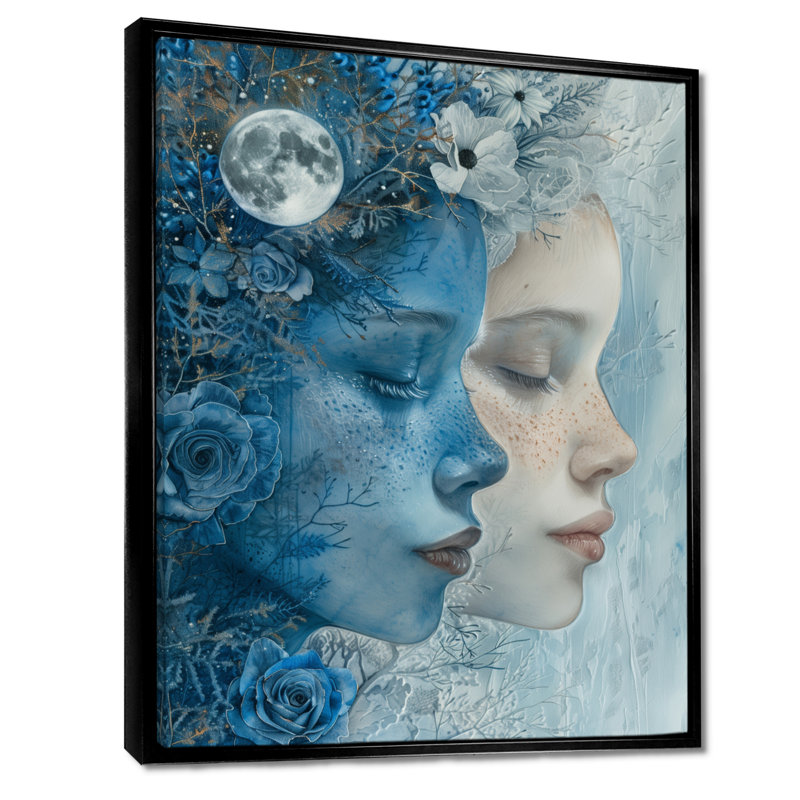 Blanc astral bleu, céleste, jumeaux célestes Gémeaux - astronomie, décoration murale Gémeaux, H 20 po x l 12 po x P 1 po