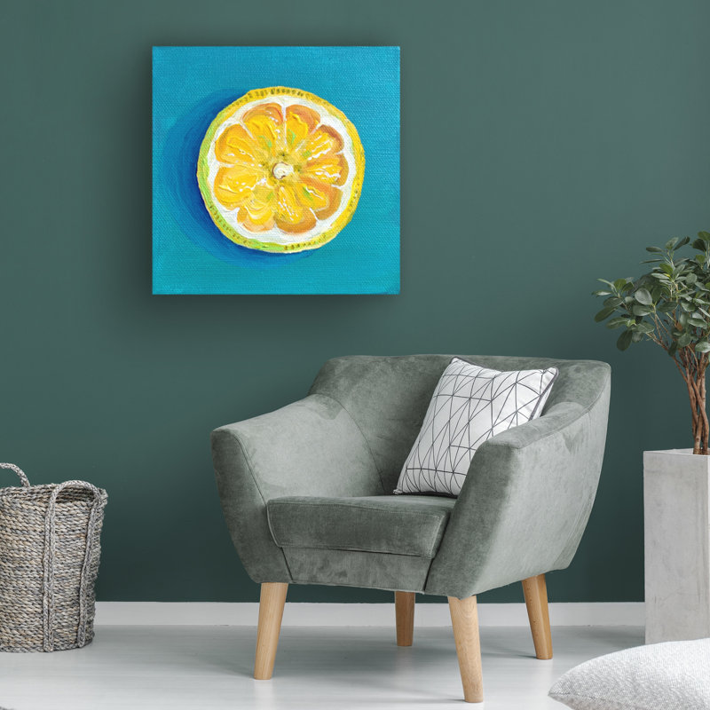 Tranche de citron bolognaise sur toile