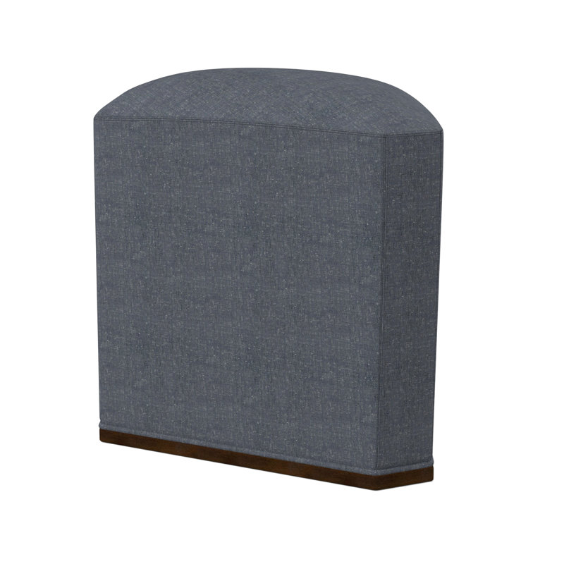 Quinn Novelty Ottoman, American Walnut, Margaret Mahogany Polyester Blend