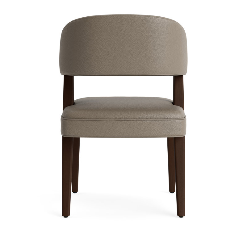 Keane Upholstered Dining Chair, Sienna, Greenwich Performance Leather - Pewter
