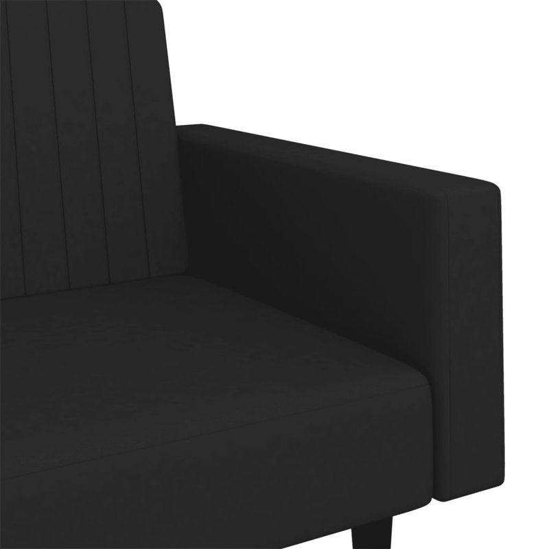 Samerra 86.6'' Velvet Sofa, Black Velvet
