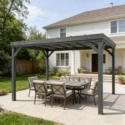 Patio Grape Vine Gazebo,Outdoor Wooden Pergola