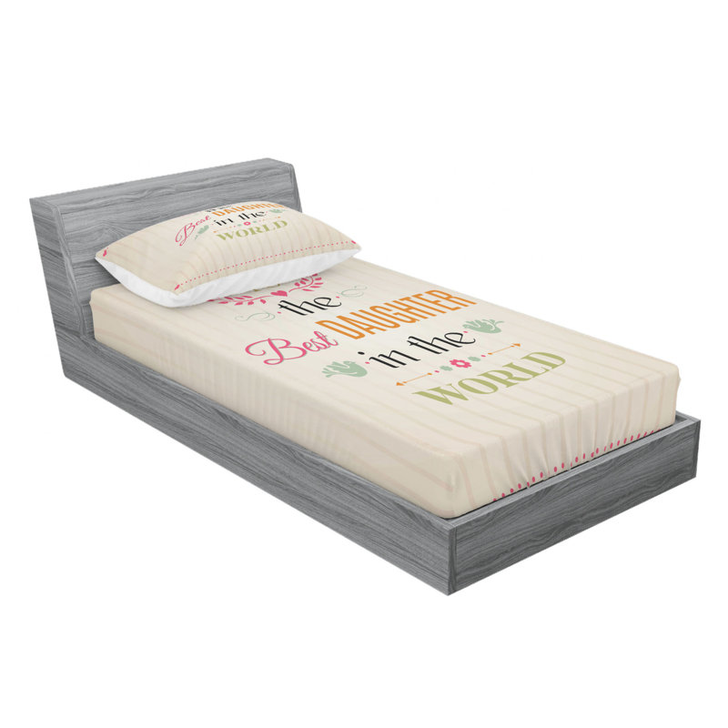 Microfiber Patterned Fitted Sheet, Twin XL Fitted Sheet with 1 Pillowcase