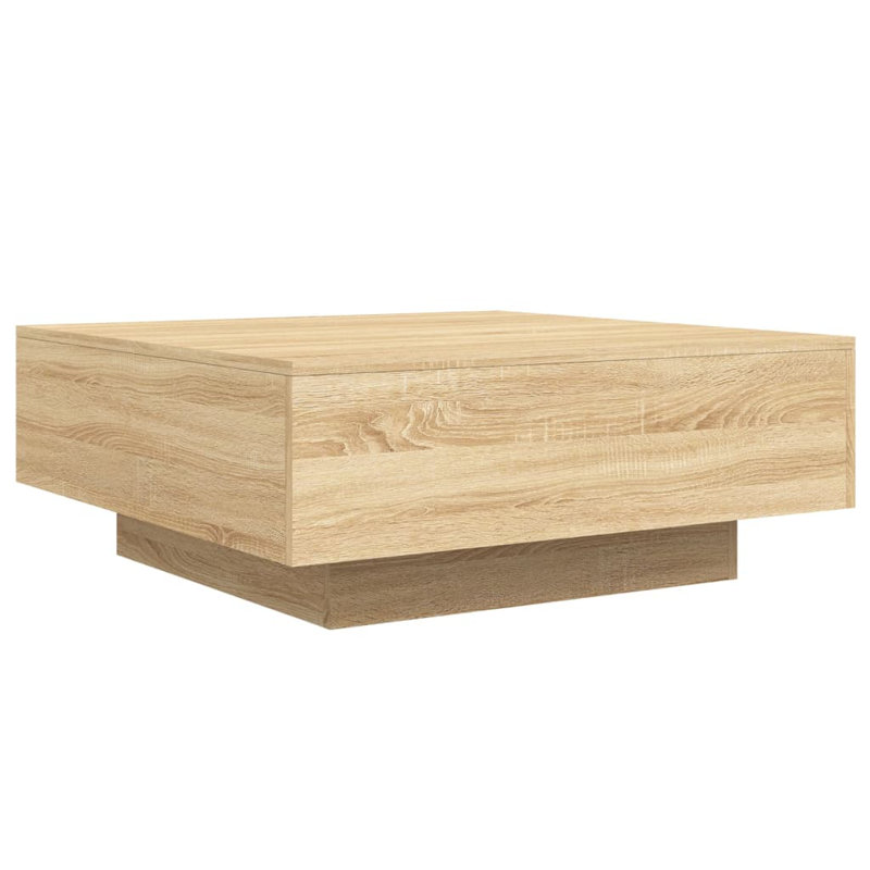 vidaXL Coffee Table Accent End Side Sofa Table for Living Room Engineered Wood, Sonoma Oak, 12.2" H x 31.5" L x 31.5" W