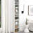 Multifunctional 8 - Tier Media Tower Rack, Double Bookcase For Cd Storage In Home Office, Adjustable Shelves, Waterproof And Quick To Install, 3A Packaging Easy Assemble, Packaged-126094316