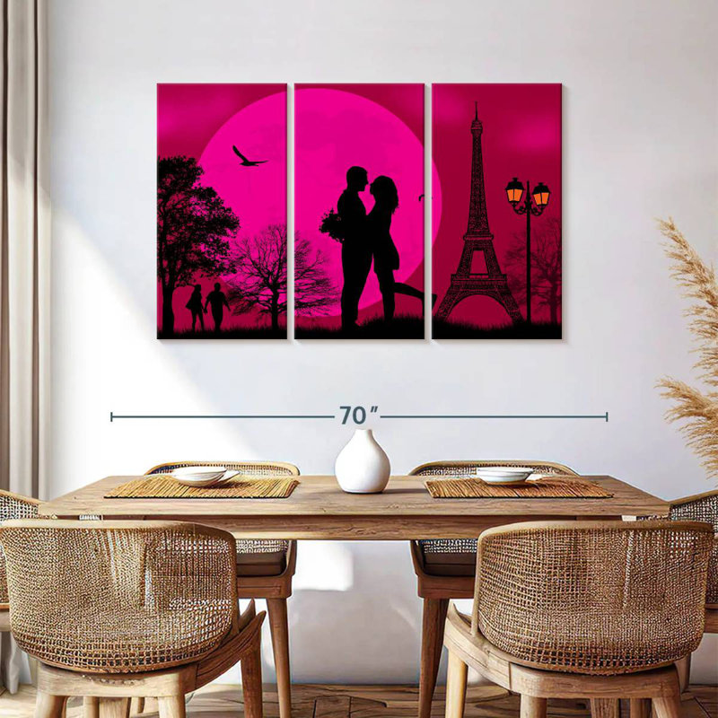 Couple de Hardie à Paris, H 36 po x l 57 po
