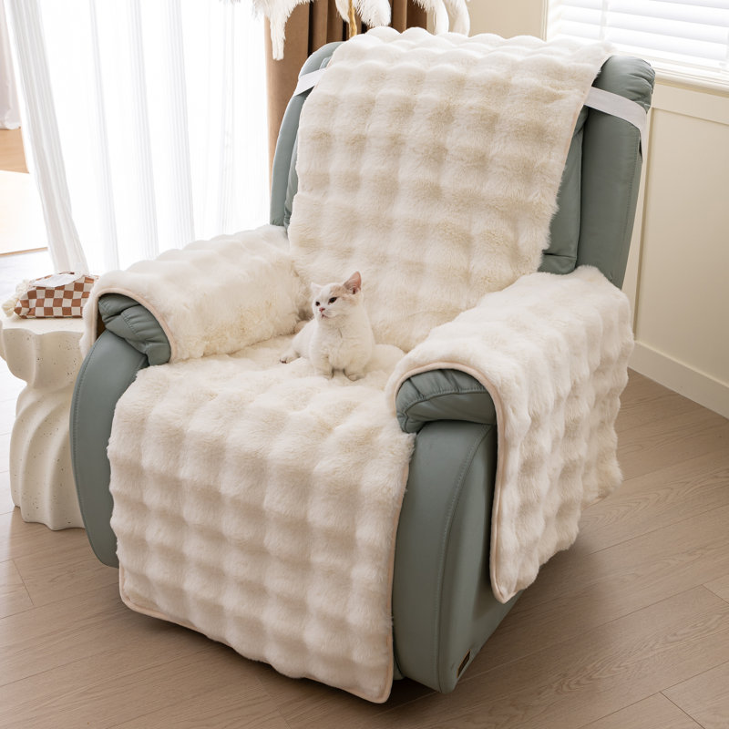 Housse en fausse fourrure, Beige