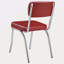Chaises d'appoint rembourrées rouges et chromées (ensemble de 2)