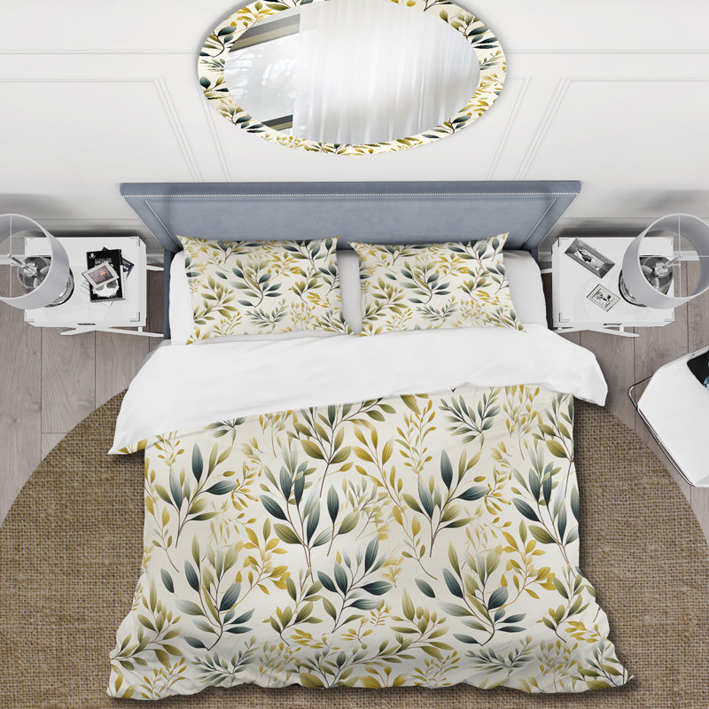 Literie «Tranquil Leaves I», Housse de couette simple + 1 taie décorative stan