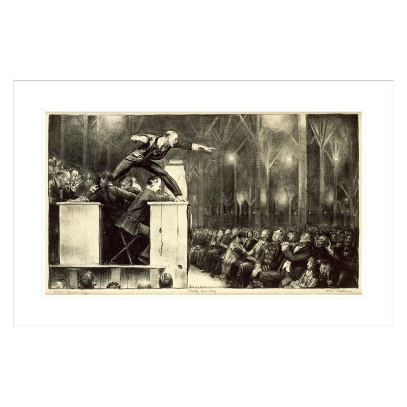 «Billy Sunday» par George Wesley Bellows - impression giclée encadrée, H 22,73 po x l 29,5 po