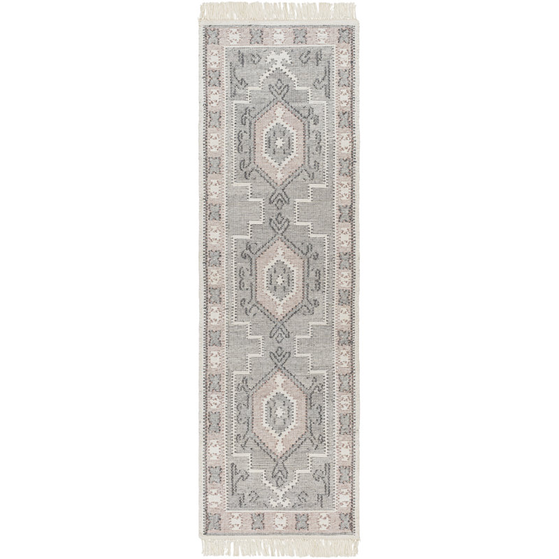 Bursa Southwestern Area Rug in Cream, Runner 2'6" x 8'