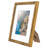 Picture Frame with Mat - Gold Frame - Faux Bamboo Design - Easel Stand and Shatter Resistant Glass-108531090