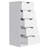 Dresser Kamran, Five Drawer Narrows, White Finish-1493235702