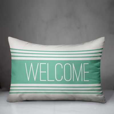 Textual Outdoor Throw Pillow