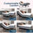 Massapequa Twin XL Massaging Adjustable Bed with Remote 12 Inch Memory Mattress Included