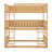 Kayda Twin Over Twin Over Twin Triple Rubber Wood Bunk Bed, With Ladders, Guardrails Detachable Bunk Bed-106307170