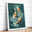 Koi in Garden Japandi - Framed Print-177636955-177636957