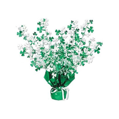 Accessoire de réception de centre de table de 15 pouces Gleam 'n Burst de PMU St. Patrick's Day Decorations