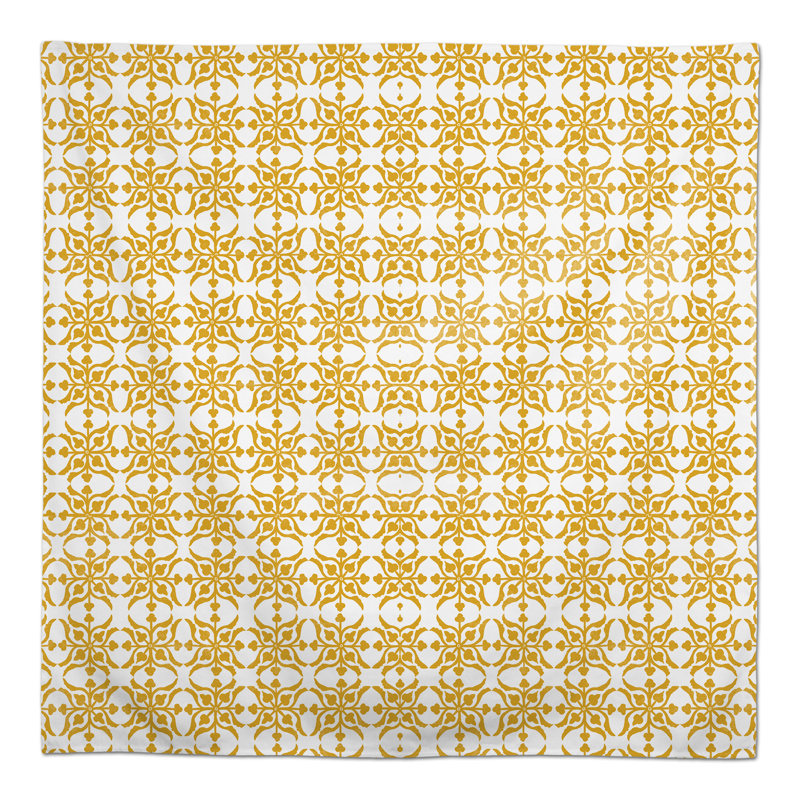 Thon Geometric Square Tablecloth, Yellow
