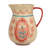  Floral Stoneware Pitcher With Handle