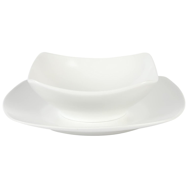 Gibson Home Ceramic Dinnerware Set - Service for 4, White