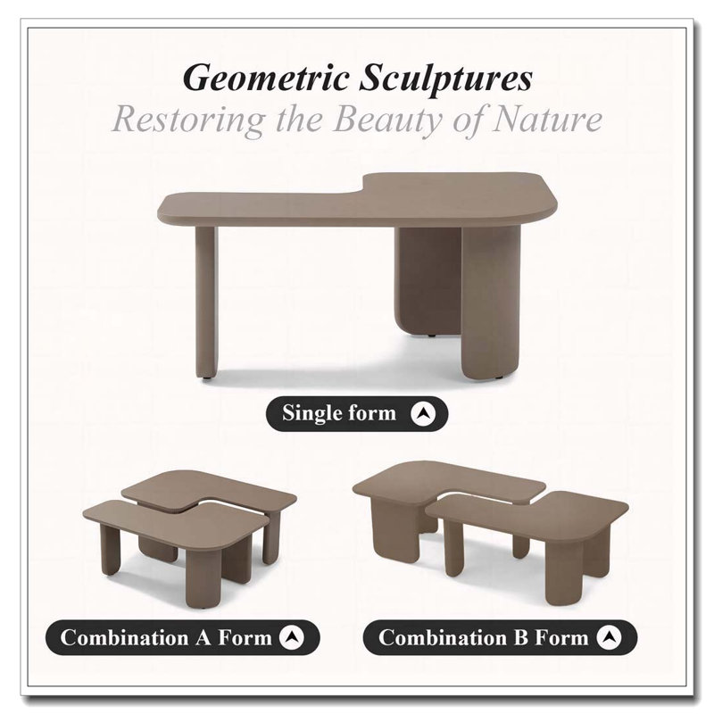 Table basse en L 35,43 po, Khaki