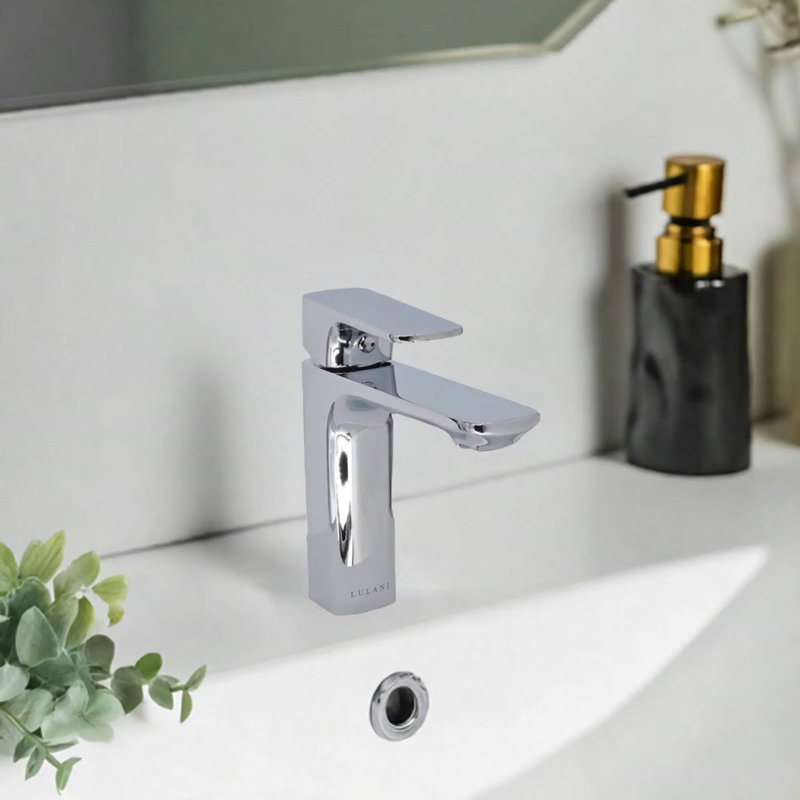 Lulani Corsica Single Hole Bathroom Faucet with Drain Assembly, Chrome