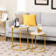 Almaguer 40 cm W Steel Bedside Table