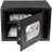 Stalwart Electronic Safe - Digital Biometric Fingerprint Lock Box with 2 Override Keys (Black)