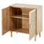 Armoire de rangement en rotin avec tablettes réglables et portes magnétiques