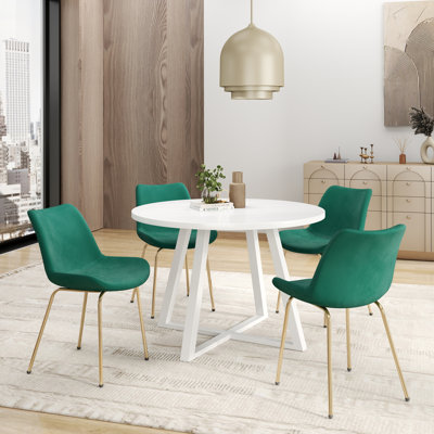 Ensemble de table de salle à manger cinq pièces pour les réunions de famille, idéal pour les espaces compacts et les décorations intérieures modernes