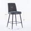 Ensemble de 2 chaises de bar réglables en fer avec pieds de fer réglables et comptoir de bar-765623507
