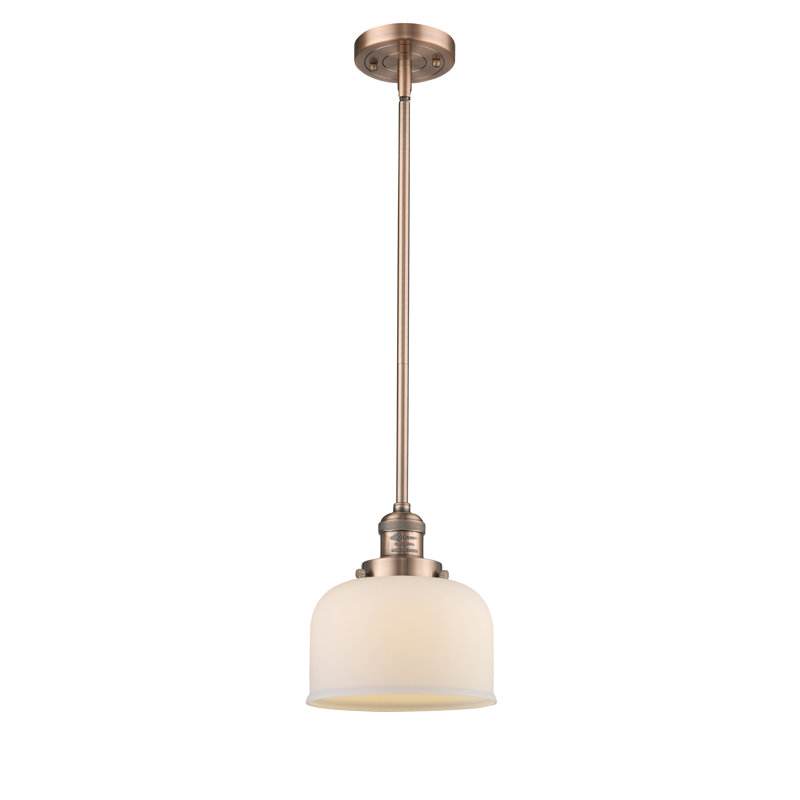 Arakel 1 - Light Single Pendant, Antique Copper, Matte White Cased