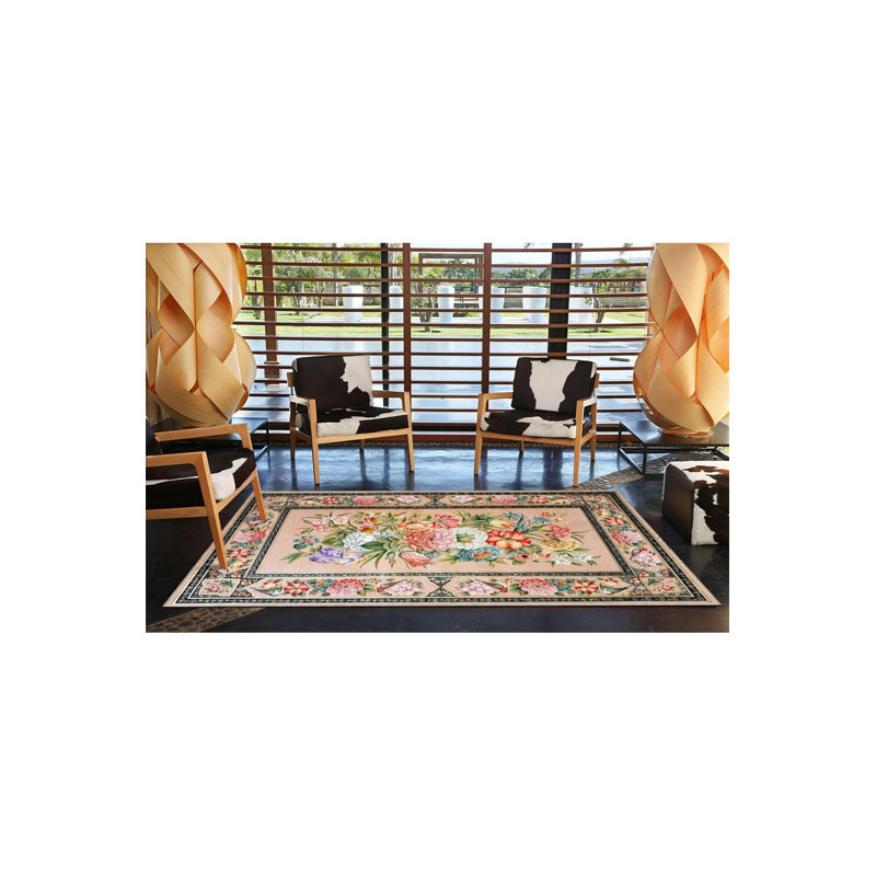 Tapis crème lavable à la machine, Sous-tapis carré 3 pi 3 po inclus