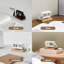 Mini-réveil à bascule automatique, rechargeable, minuterie/alarme/calendrier (noir)