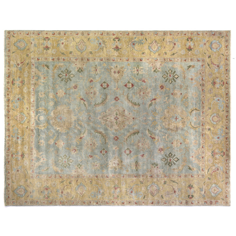 Antique Weave Oushak Wool Oriental Area Rug, Rectangle 14' x 18'