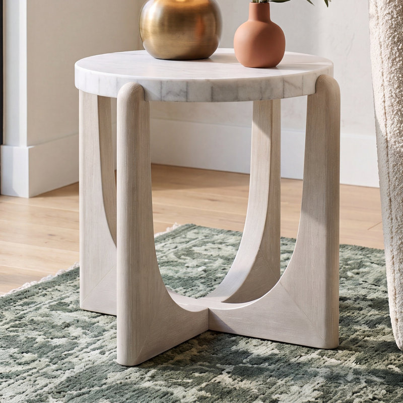 Melvina Shaila Marble Top End Table