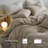 MooMee Striped Duvet Cover Set 100% Washed Cotton Linen Like Textured-111279078-105229475