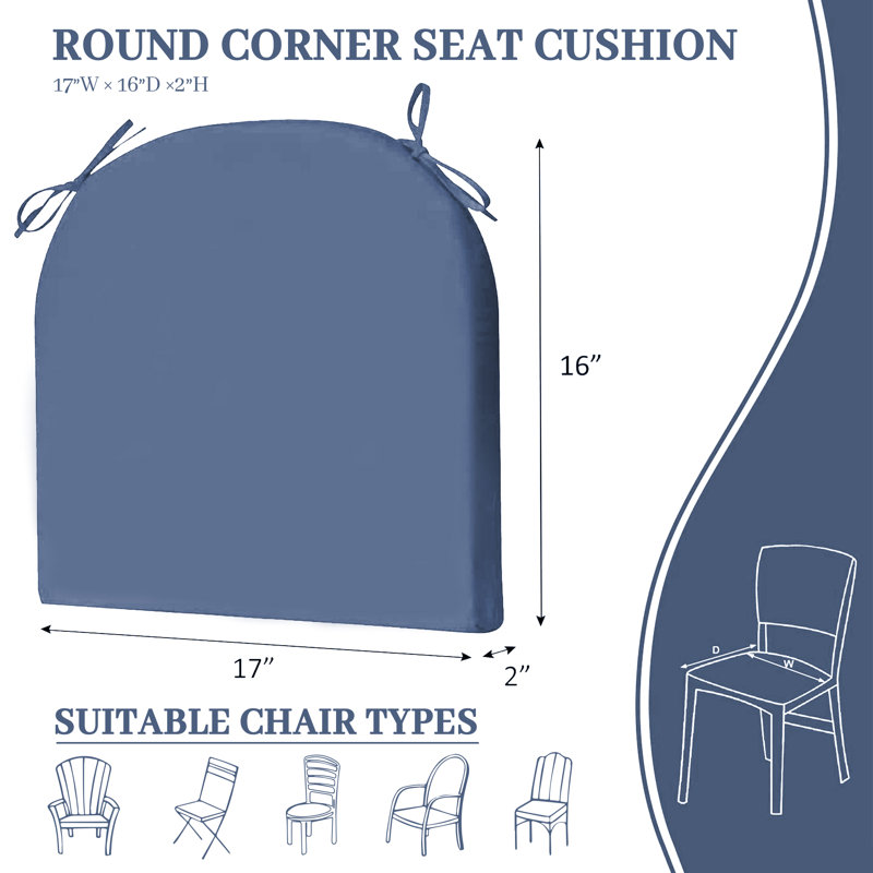 Outdoor 2'' Seat Cushion, Navy