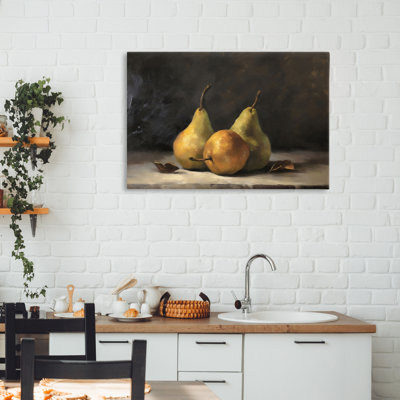 Three Pears on Marble Canvas, design by Creative Studio