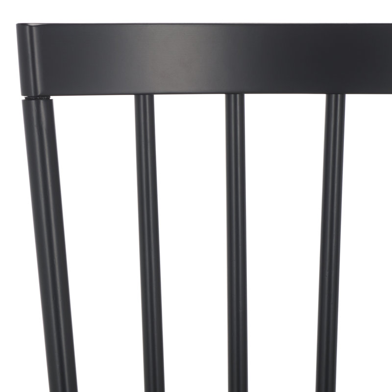 Chaises de salle à manger Sani, Noir mat