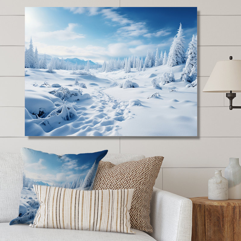 «Winter Snow Wonderland» sur toile, H 12 po x l 20 po x P 1 po, Toile tendue