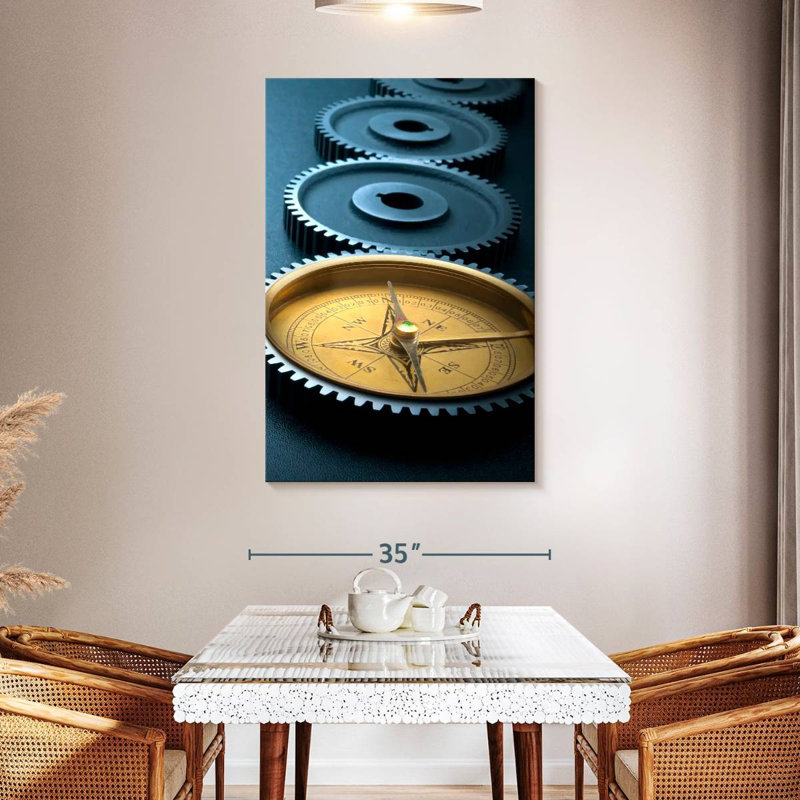 Kerner Gears And Compass, 48" H x 32" W