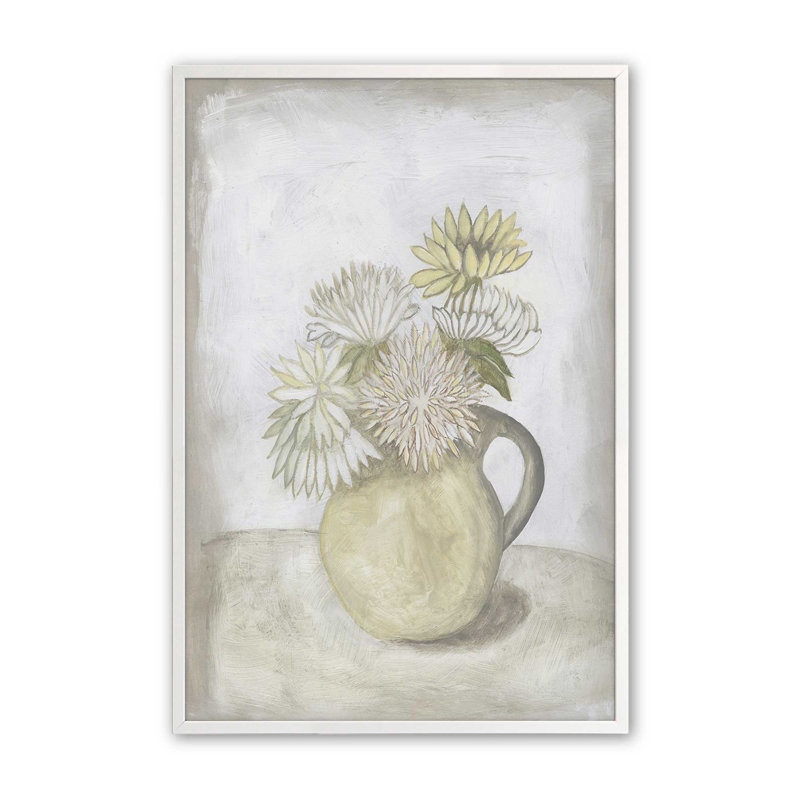 Impression sur toile, "Brins de beurre II" par Vanna Lam, H 32 po x l 24 po, Blanc