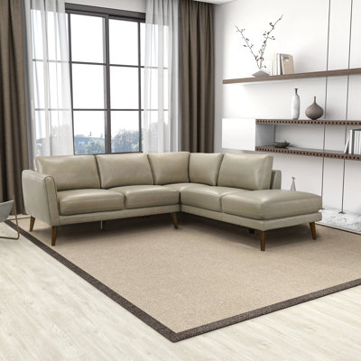 Benson Leather Sectional Sofa Chaise