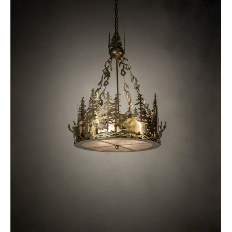 Moose At Dusk 4 - Light Chandelier
