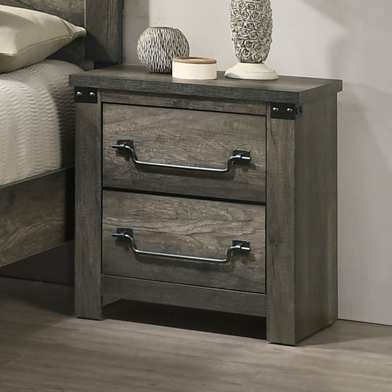 Table de chevet Farmhouse Rustic Grey