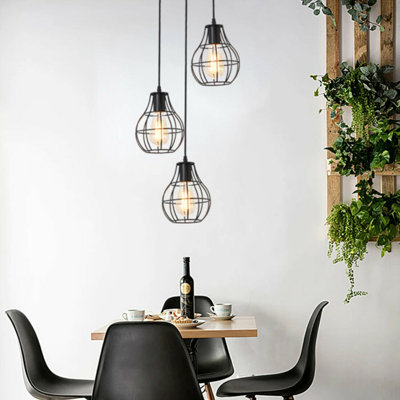 Franke 3 - Light Black Cluster Pendant